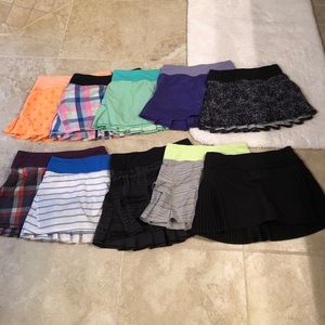 Size 2 pace setter tennis skirts- multiple colors